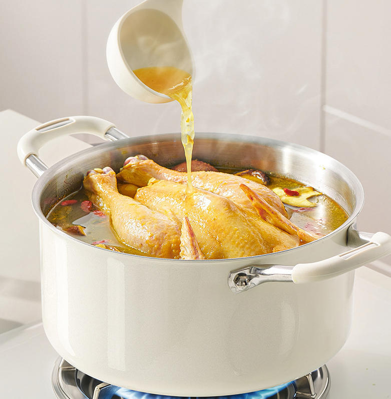 Ceramic and stainless steel soup pot N3