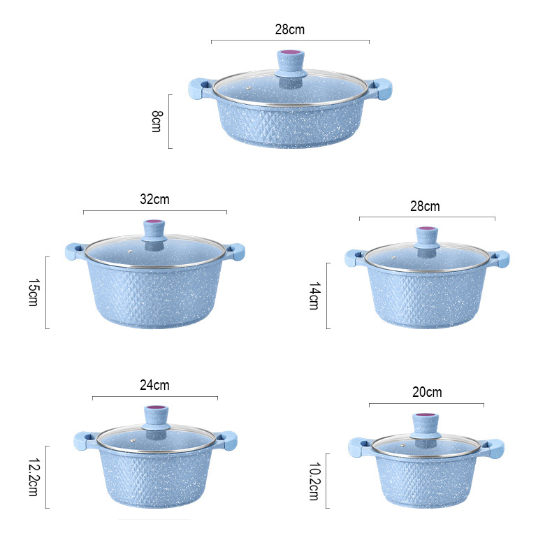 Marble soup pot set (10 pieces) M3 - Image 2